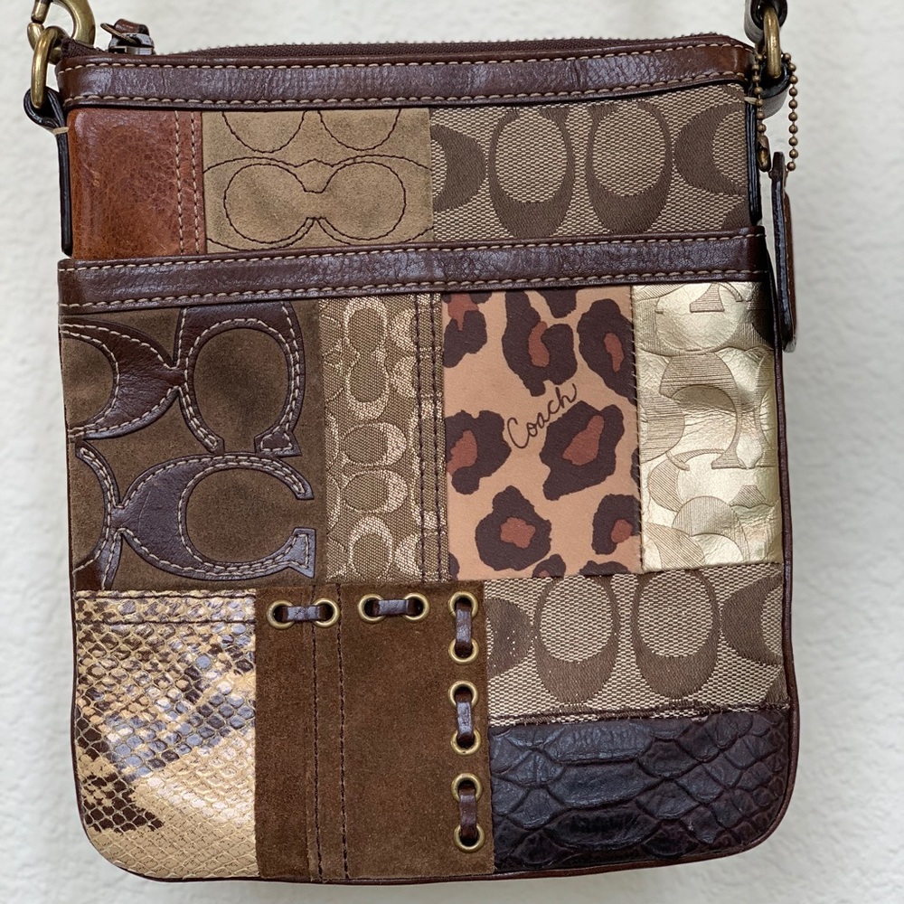 Crossbody, patchwork Coach purse